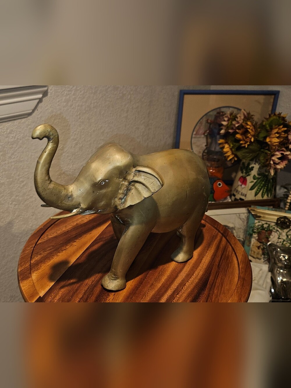 Large 9" Brass Elephant